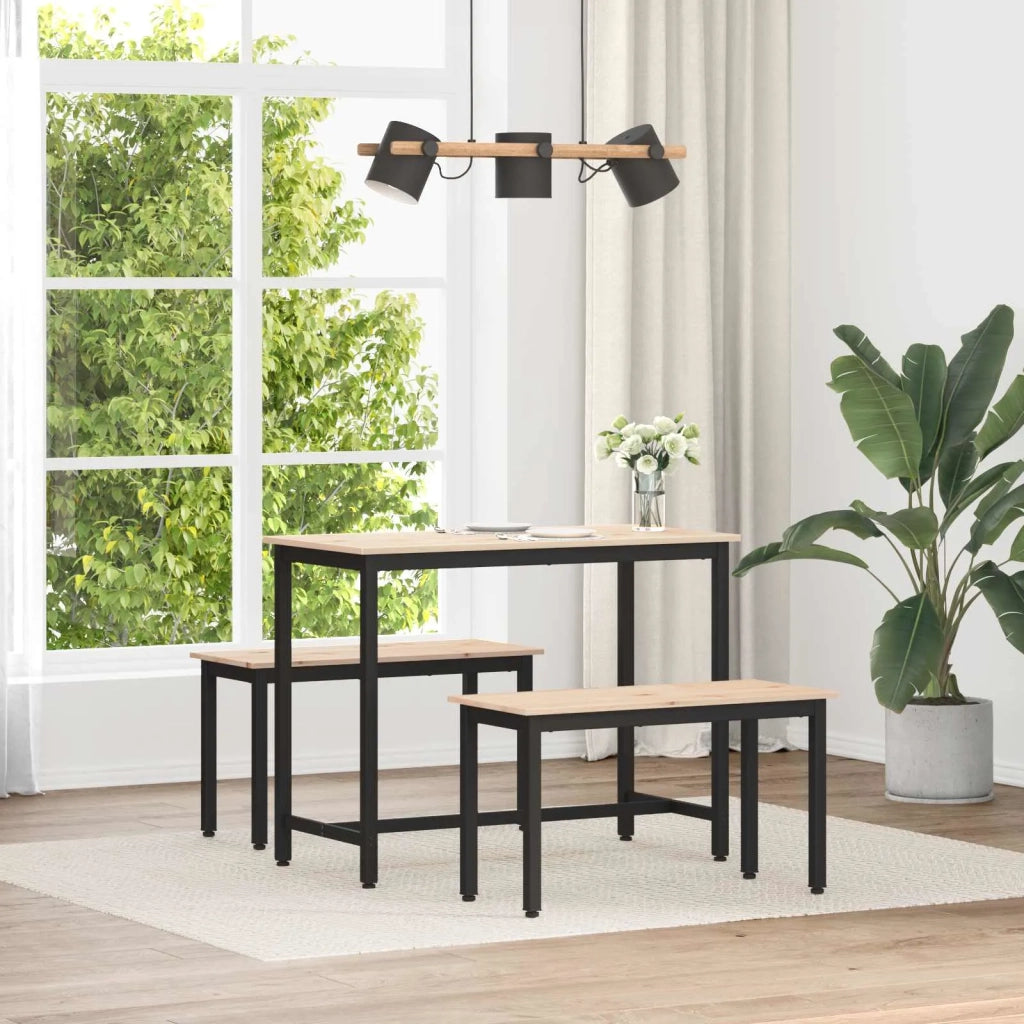 panchina Naturale 80 x 35 x 45 cm Pino massello CFW1606784