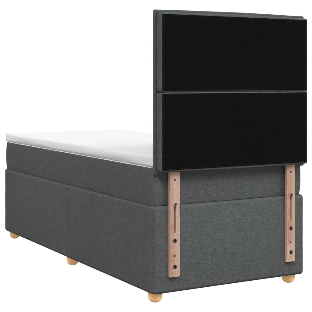Letto box spring con materasso Grigio Scuro 80 x 200 cm Tessuto 3455225