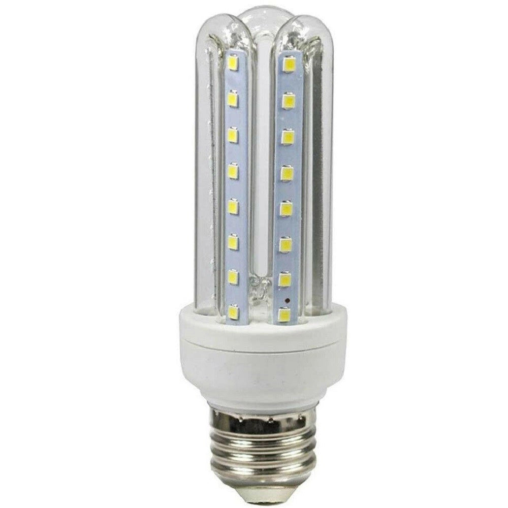 Trade Shop - Lampadina Led E27 10 W Lampada Tubolare Luce Calda Fredda Naturale U-10w - -bianco Caldo      -