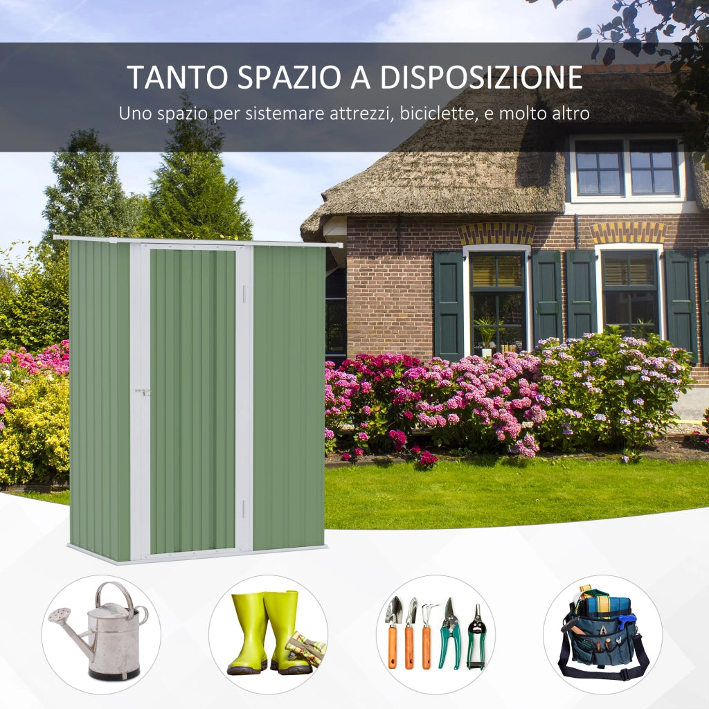 EasyComfort Casetta Porta Attrezzi Capanno in Acciaio Impermeabile 142x84x189cm