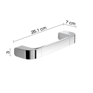 Portasalviette 25 cm in ottone, acciaio inox e Cromall 3221-25 Gedy serie OUTLINE Cromato