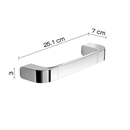 Portasalviette 25 cm in ottone, acciaio inox e Cromall 3221-25 Gedy serie OUTLINE Cromato