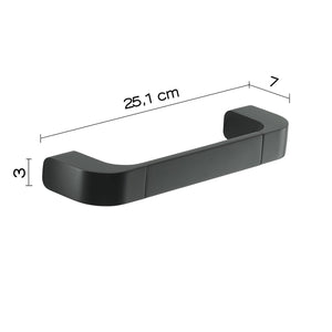 Portasalviette 25 cm in ottone, acciaio inox e Cromall 3221-25 Gedy serie OUTLINE Nero Opaco