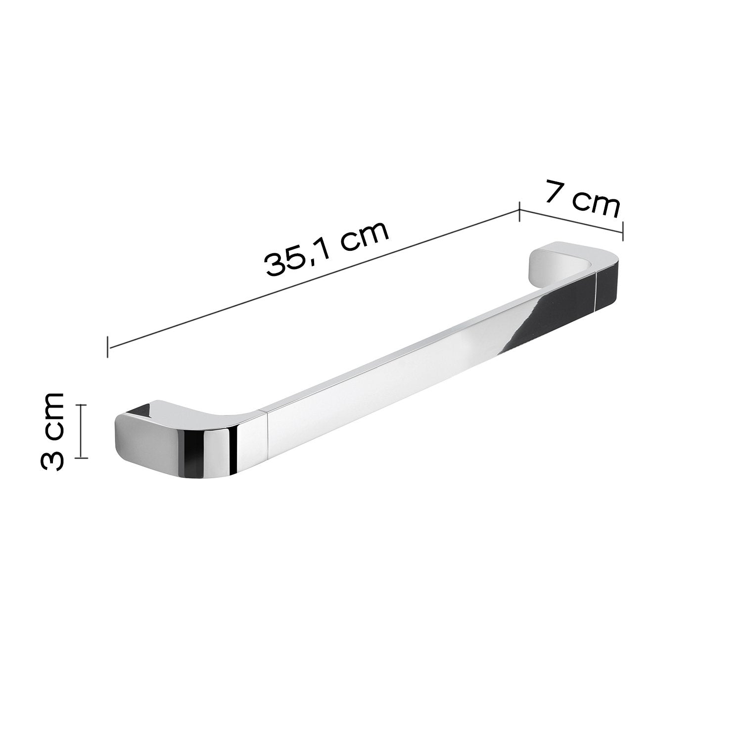 Portasalviette 35 cm in ottone, acciaio inox e Cromall 3221-35 Gedy serie OUTLINE Cromato