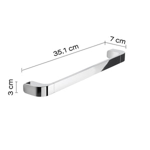 Portasalviette 35 cm in ottone, acciaio inox e Cromall 3221-35 Gedy serie OUTLINE Cromato
