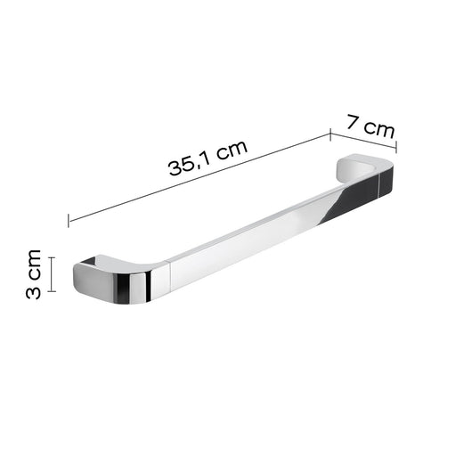 Portasalviette 35 cm in ottone, acciaio inox e Cromall 3221-35 Gedy serie OUTLINE Cromato