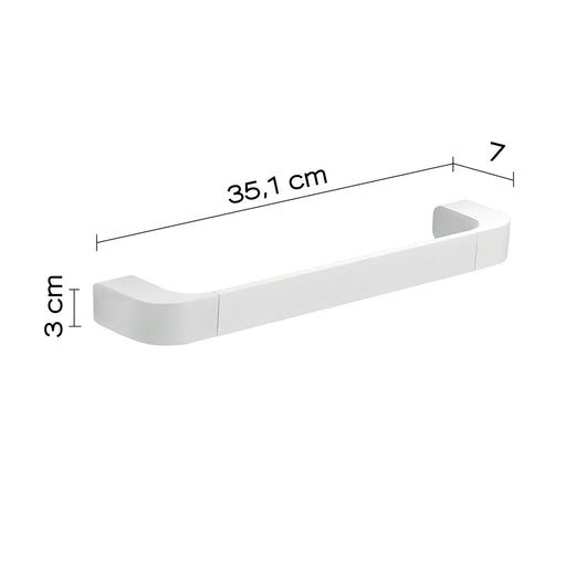Portasalviette 35 cm in ottone, acciaio inox e Cromall 3221-35 Gedy serie OUTLINE Bianco Opaco