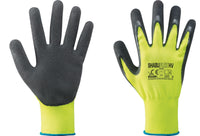 guanti nylon/lattice giallo fluo/nero tg.9 cod:ferx.3221
