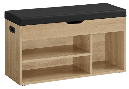 Scarpiera Valora con seduta e contenitore - Sonoma Black PU