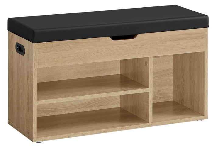 Scarpiera Valora con seduta e contenitore - Sonoma Black PU