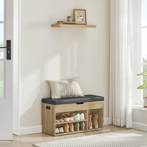 Scarpiera Valora con seduta e contenitore - Sonoma Black PU