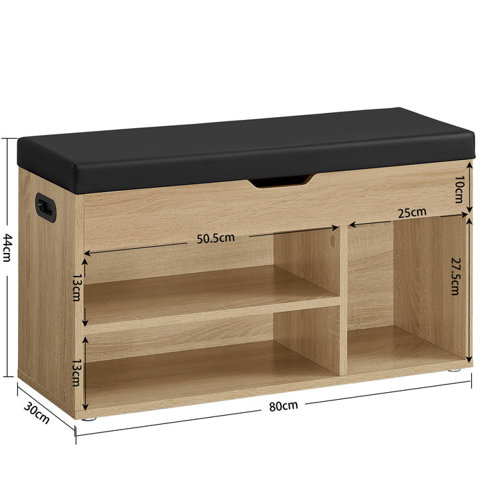 Scarpiera Valora con seduta e contenitore - Sonoma Black PU