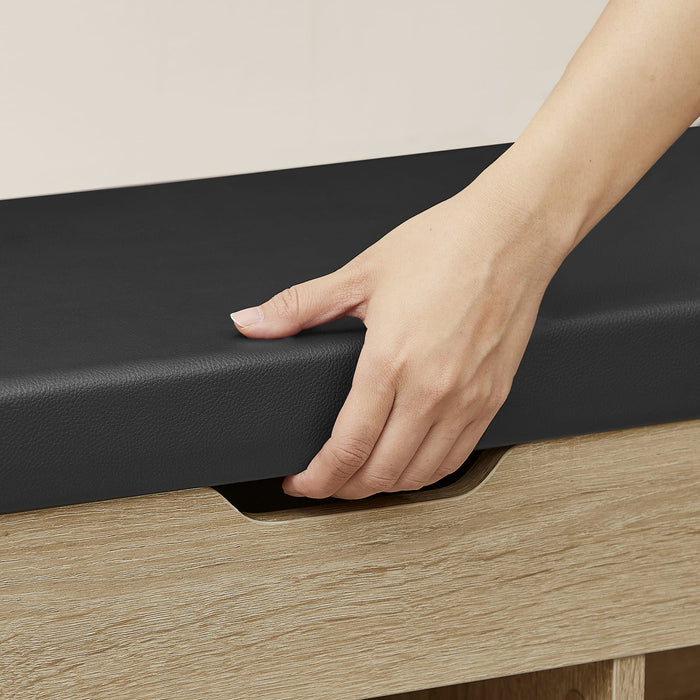 Scarpiera Valora con seduta e contenitore - Sonoma Black PU