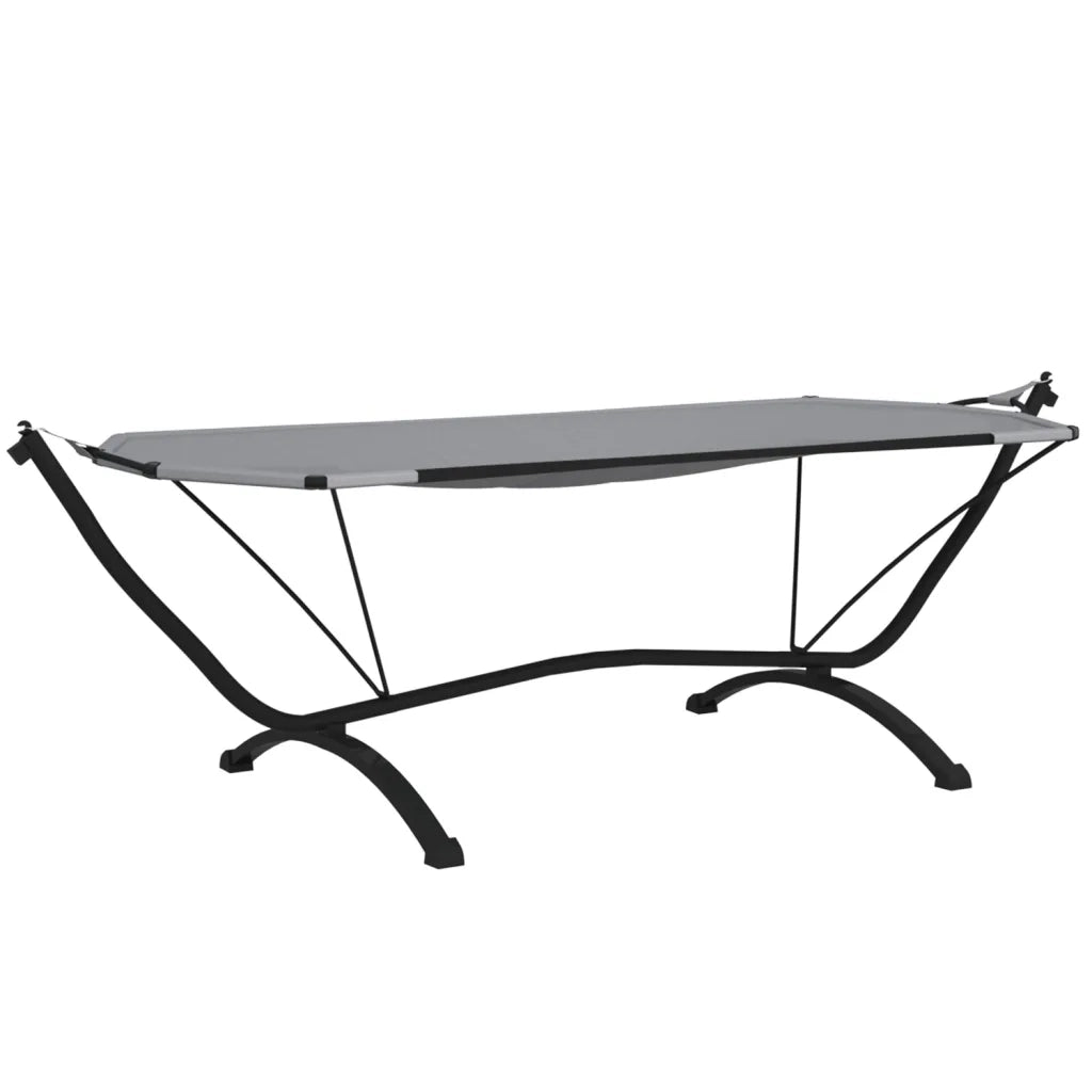 Lettino con Tettuccio Grigio in Acciaio e Tessuto Oxford cod mxl 69428