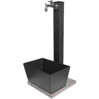 Fontana da Giardino con Rubinetto Vaschetta e Base Antracite Made in Italy 42/QVR
