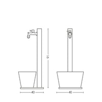 Fontana da Giardino con Rubinetto Vaschetta e Base Antracite Made in Italy 42/QVR
