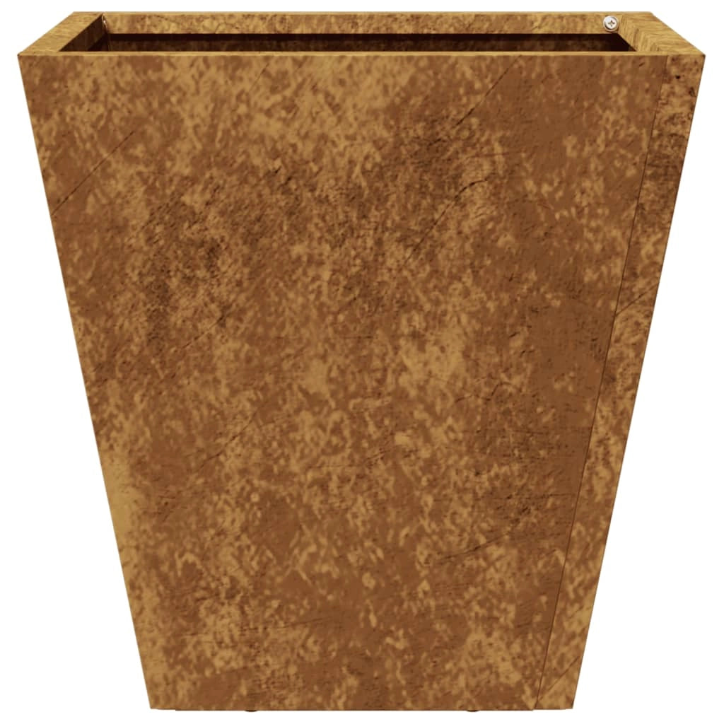 Fioriera rialzata per piante e fiori terrazza giardino 30 x 30 x 30 cm acciaio Corten marrone 02_0037488