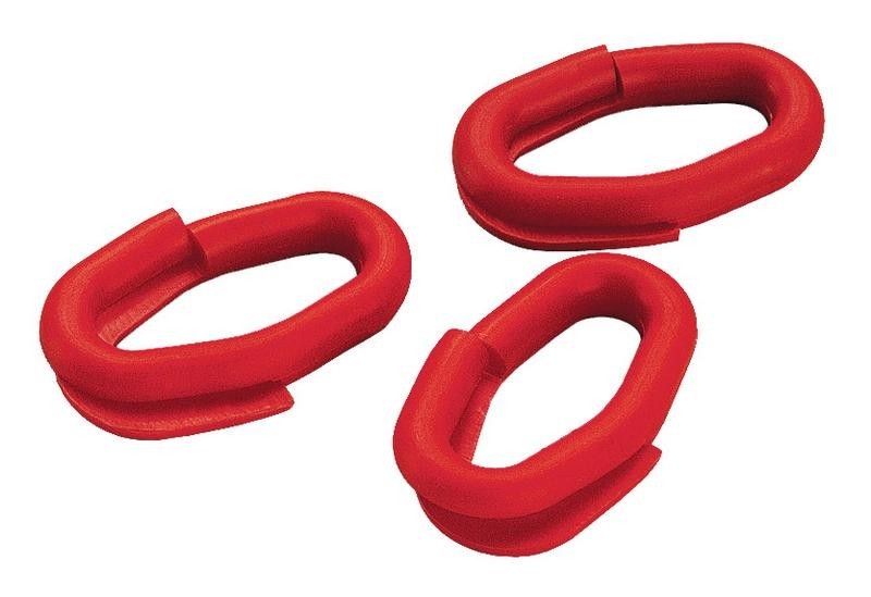 ANELLI GIUNZIONE ROSSI pz.50 PER CATENA Segnaletica BIANCO ROSSA