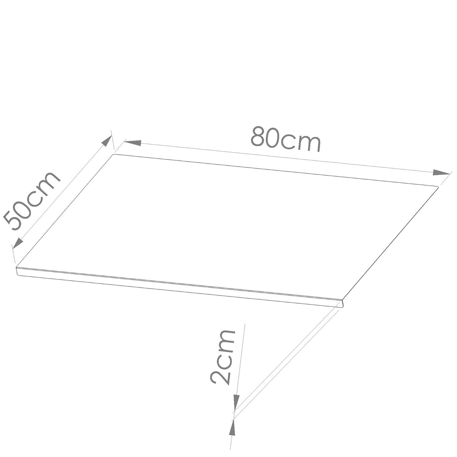 Tagliere Spianatoia per Alimenti Professionale 80x50 AISI 304