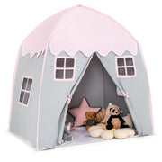 Tenda da gioco per bambini 143 x 100 x 155 cm con tappetino antiscivolo tela di cotone rosa 20_0014297