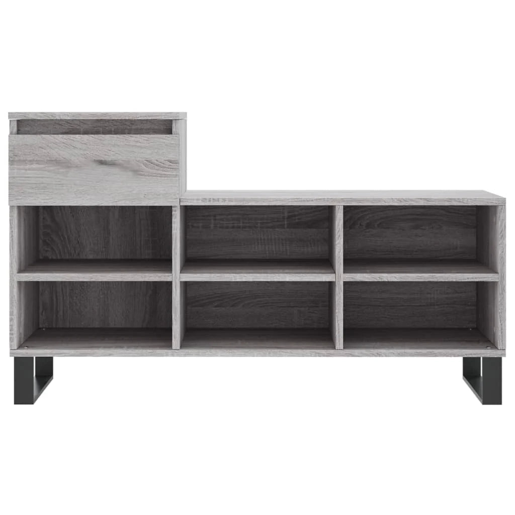 Scarpiera mobile contenitore per scarpe mobile per ingresso/corridoio/soggiorno design Sonoma 102 x 36 x 60 cm legno ingegnerizzato grigio 02_0022059