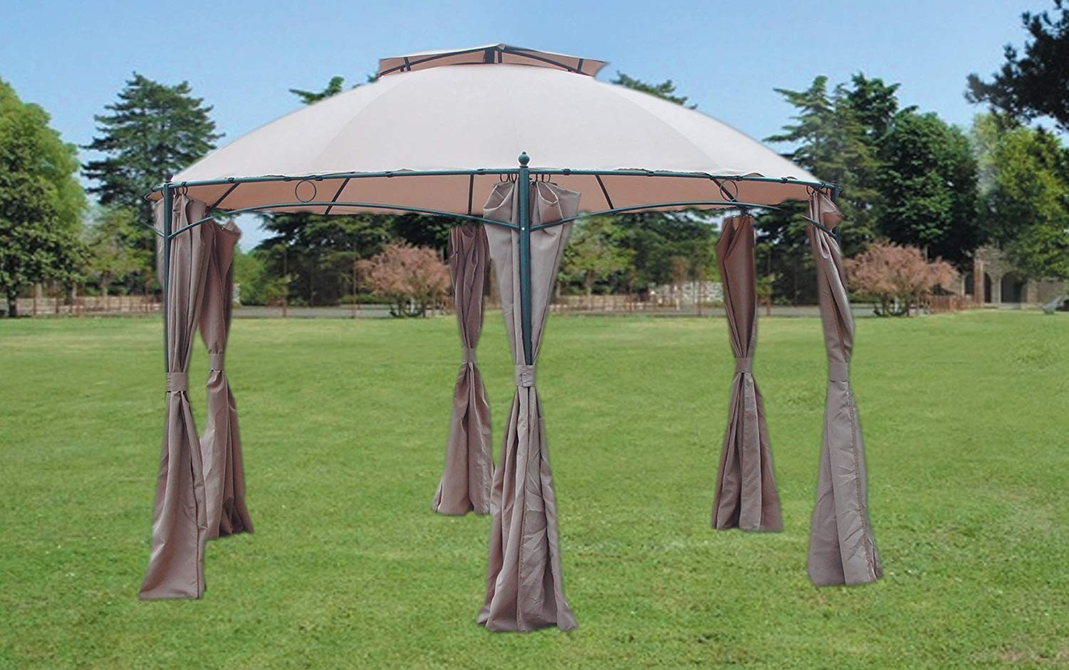 GAZEBO IN ACCIAIO  ESAGONALE GOTIC CASABLANCA CM.350