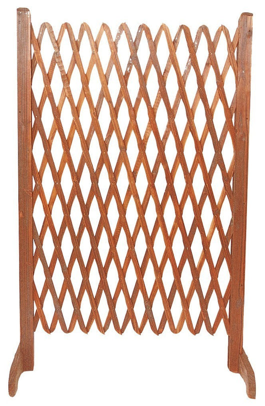 STECCATO ESTENSIBILE 2PZ GRIGLIATO TRALICCIO IN LEGNO CM.140X120H