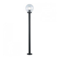 LAMPIONE SERIE GLOBO 4 PZ. IN ALLUMINIO NERO 60W ALTEZZA CM.120