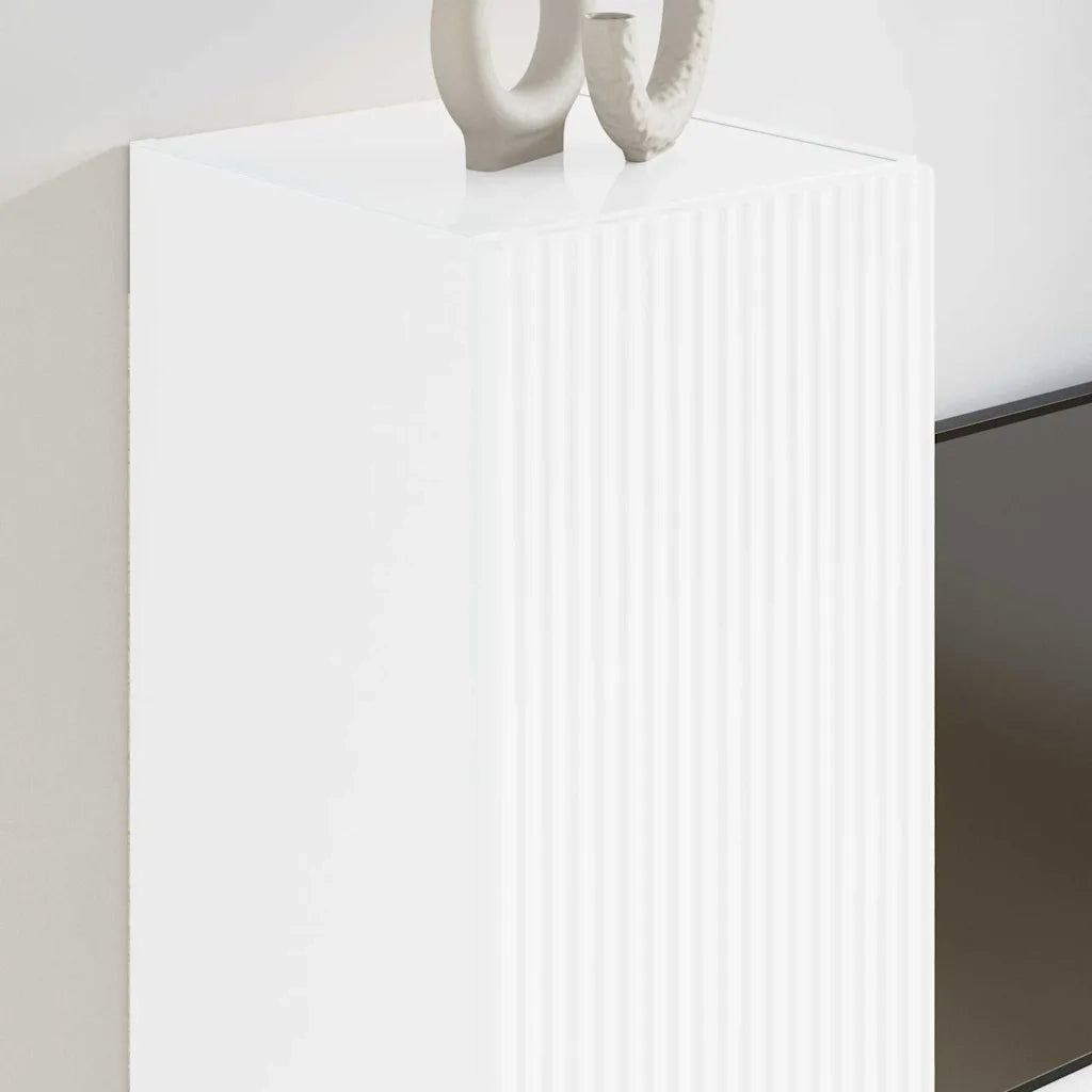 Mobile TV da parete Bianco Lucido 30 x 31 x 60 cm 892277