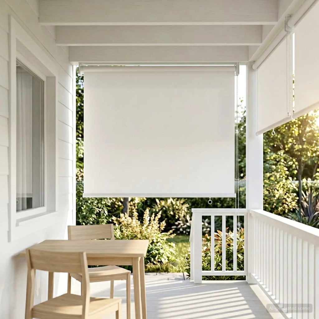 Voletta a rullo con protezione UV Bianco 80 x 140 cm Poliestere 42041234