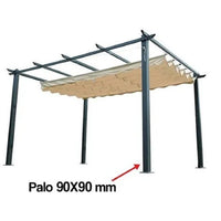 PERGOLA 3X4 GAZEBO ALLUMINIO CON TELO RETRATTILE SCORREVOLE GIARDINO