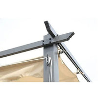 PERGOLA 3X4 GAZEBO ALLUMINIO CON TELO RETRATTILE SCORREVOLE GIARDINO