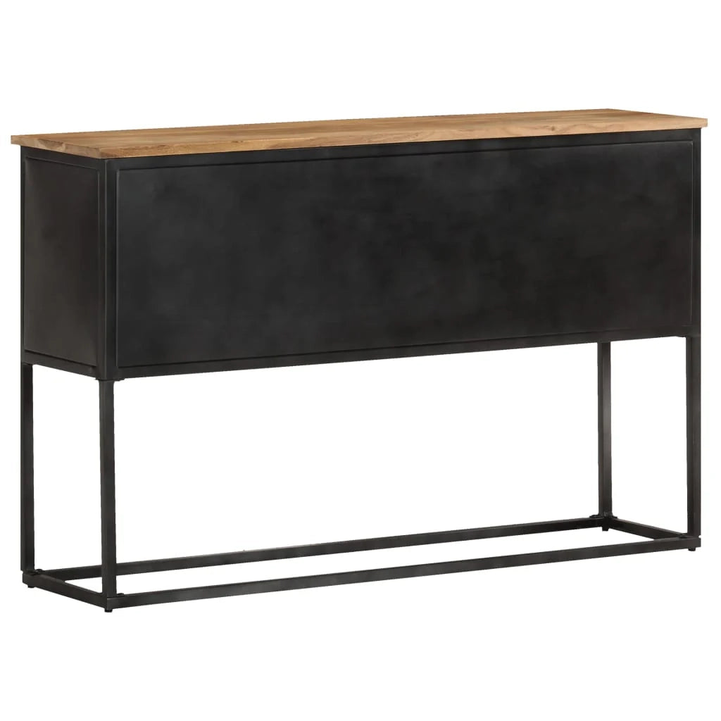 Buffet credenza cassettiera armadio mobile contenitore organizer per cucina soggiorno salotto 120 x 30 x 75 cm legno massello di acacia marrone 02_0029537