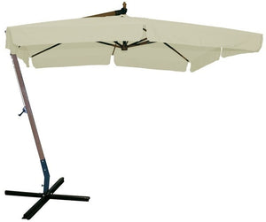 OMBRELLONE DECENTRATO IN LEGNO 300X300 PALO MM.55X55 ARREDO ESTERNO PISCINA