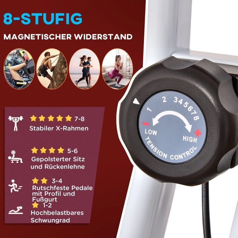 Cyclette pieghevole con resistenza magnetica e display LCD