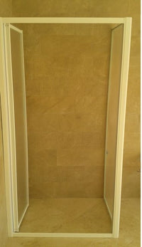 Box doccia acrilico - 3 lati, due fisso piu' porta a libro - Misura: 70 x 90 x 70 x h185 cm