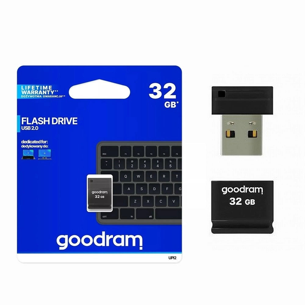 Trade Shop - Nano Pendrive Chiavetta Di Memoria Usb Tipo A Upi2 32 Gb Usb 2.0 Nera Upi2-32gb -