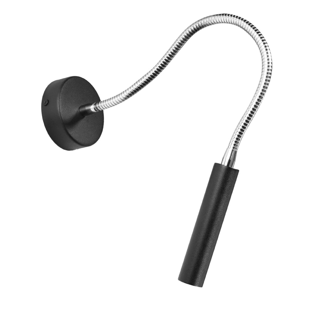 Applique Pure Lume Vertix nera/cromo G9 lettura moderna