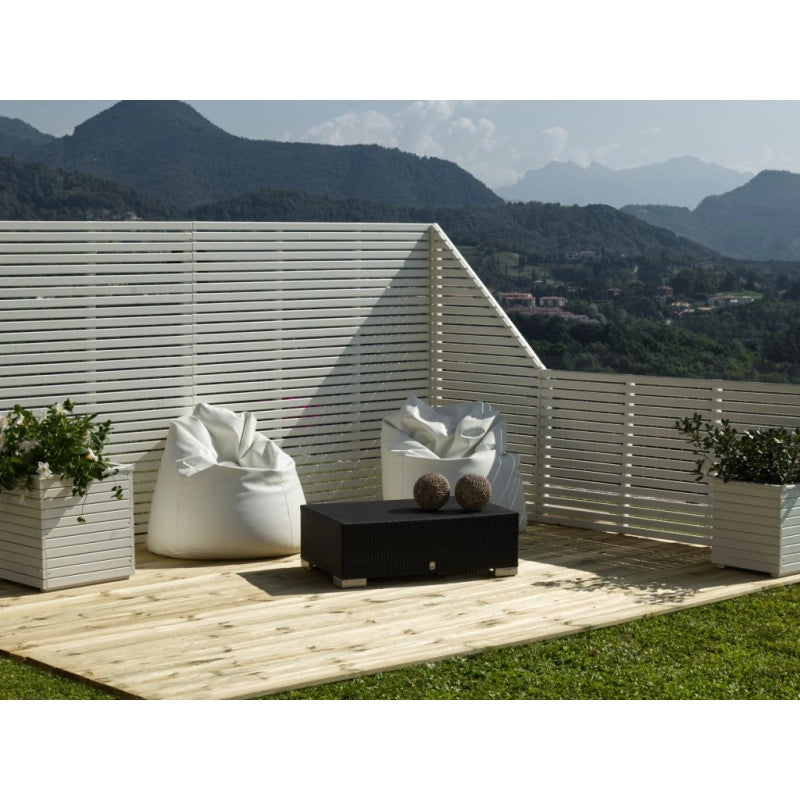 Frangivista in legno bianco 4 pezzi totali, pannelli 180x170 cm per privacy giardino e terrazzo - Esterni da Vivere