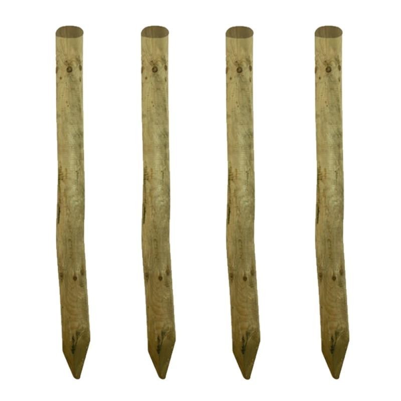 PALO TONDO A PUNTA PZ.4 RECINZIONI STACCIONATE CM.6X200H PINO IMPREGNATO