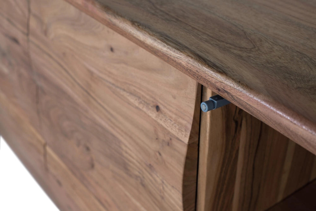 Credenza realizzata a mano in legno di acacia 140 cm