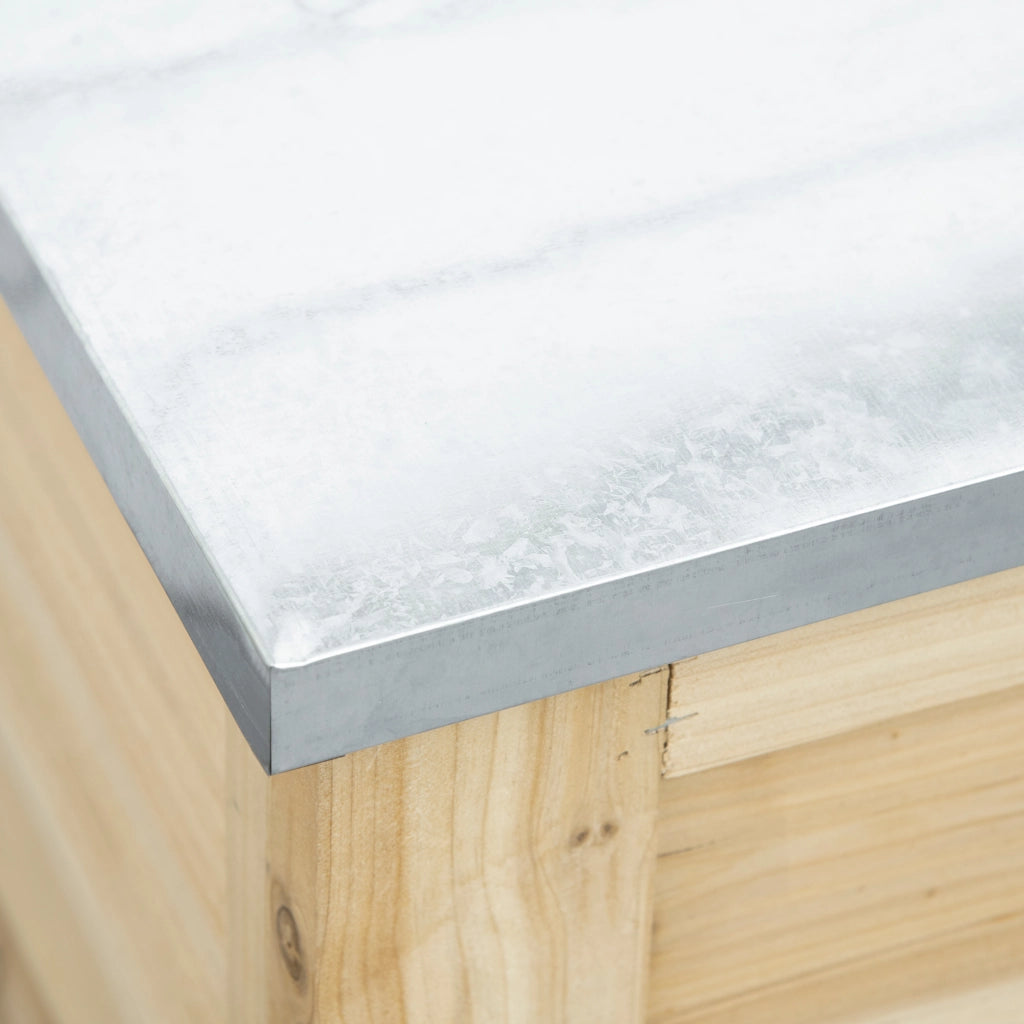 Baule da Giardino in Legno ¨C zephmum ¨C Legno 110x50x50 cm