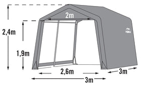CAPANNO 2424 RICOVERO RIMESSAGGIO PORTA ATTREZZI 246X244X244H GIARDINO