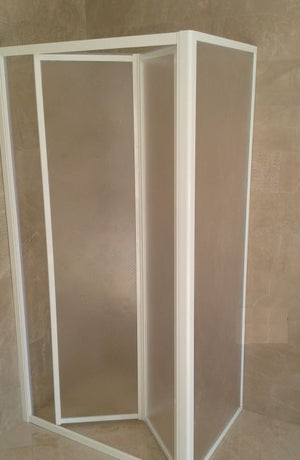 Box doccia acrilico - 3 lati, due fisso piu' porta a libro - Misura: 70 x 100 x 70 x h185 cm