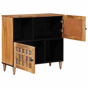 Credenza | Madia | Buffet da pranzo | Armadio da pranzo Naturale 80 x 33 x 75 cm Legno di mango massello