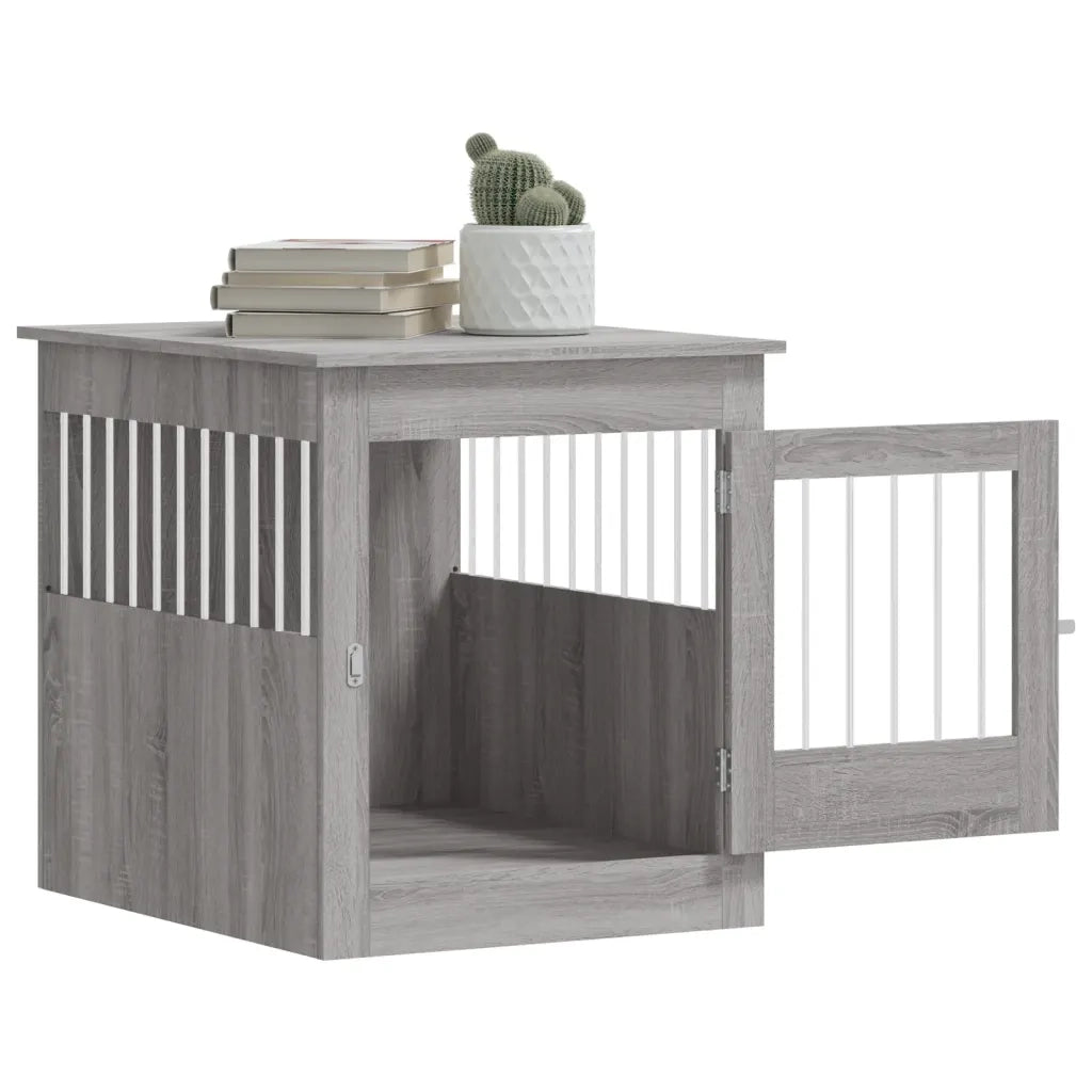 Gabbia Cani Arredamento Grigio Sonoma 64,5x80x71cm Multistrato 838335