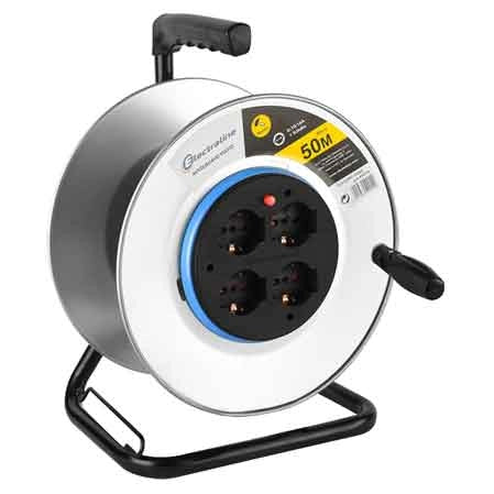 AVVOLGICAVO DOMESTICO CON CAVALLETTO SENZA CAVO 50 mt - ELECTRALINE