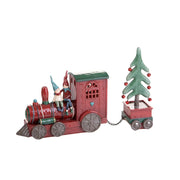 Trenino di Natale Rosso Vintage Illuminato a Led 23 cm