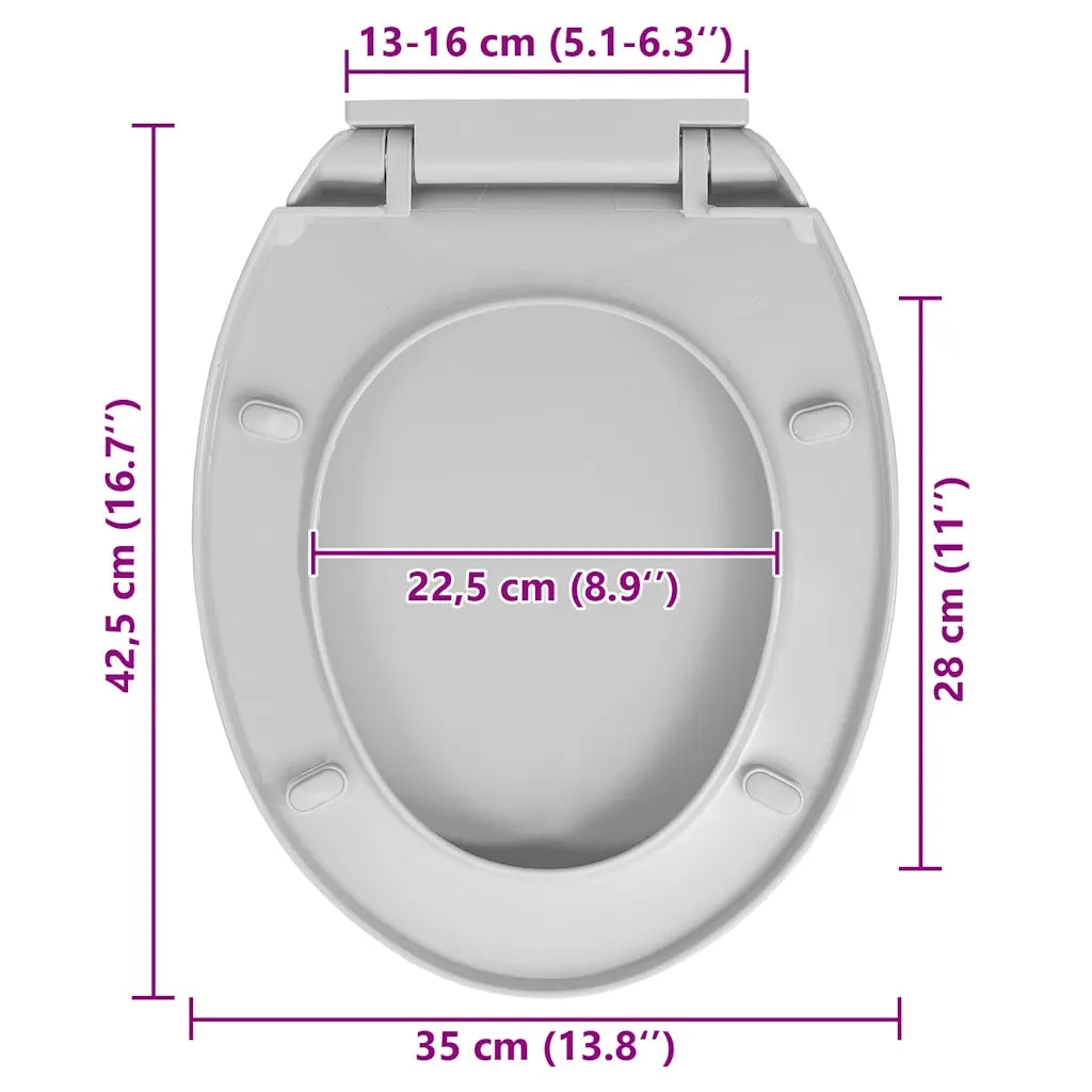 Tavoletta WC a Chiusura Morbida Grigio Chiaro Ovale CFW8638191
