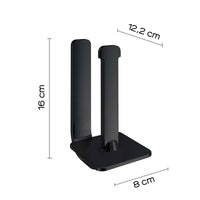 Portarotolo di riserva da muro in ottone, acciaio inox e Cromall 3224-02 Gedy serie OUTLINE Nero Opaco